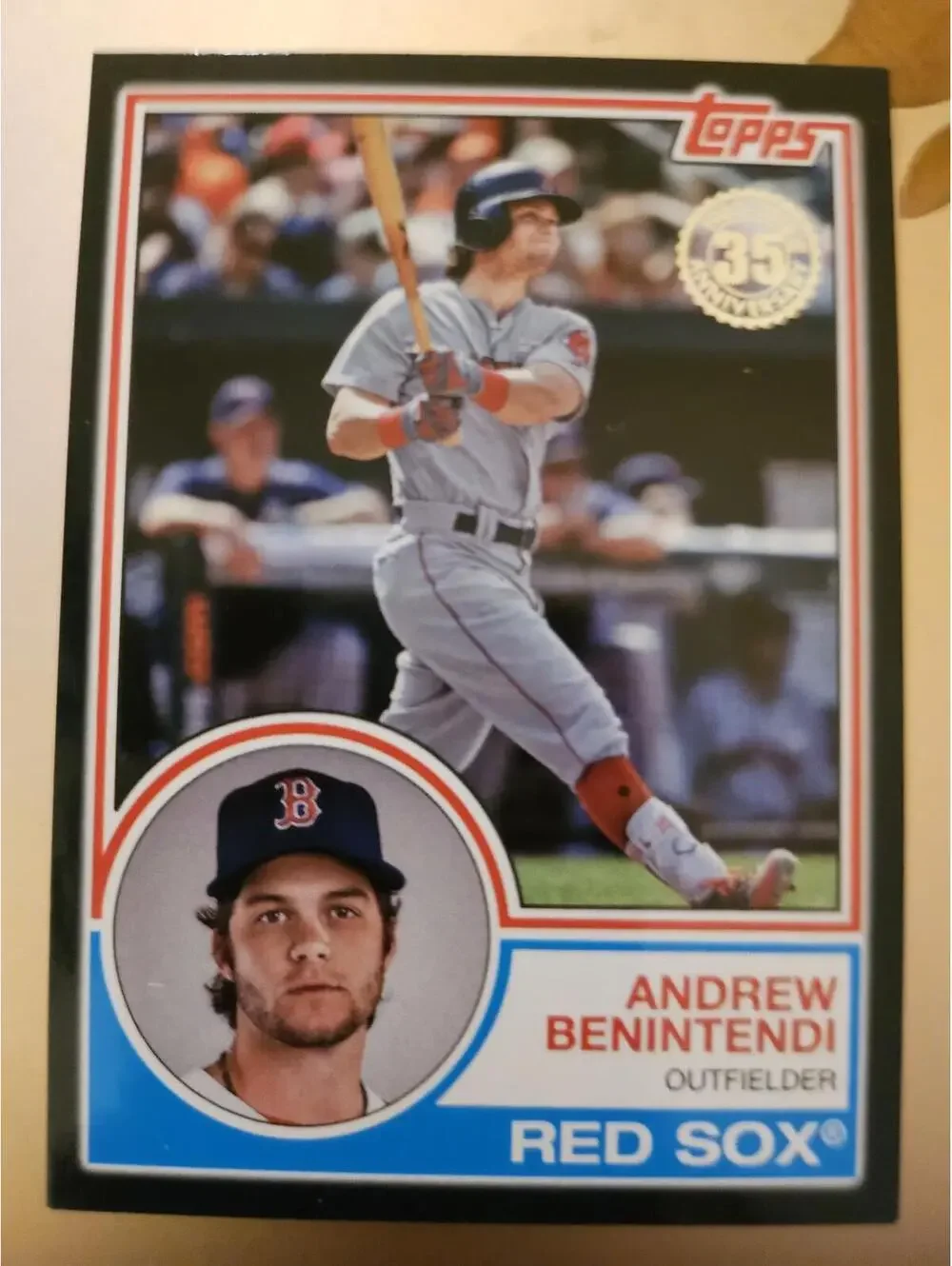 Andrew Benintendi 2018 Topps #83-43 - 1983 Black Insert #090/299 - RAW Mint